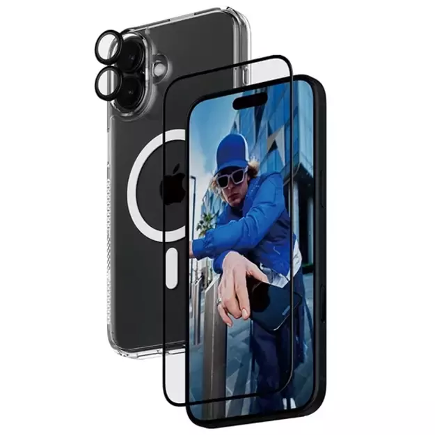 PanzerGlass Bundle 3in1 iPhone 16 Plus 6.7&quot  D3O Hardcase + Screen Protector UWF+ Lens B1293+2863+1283 1