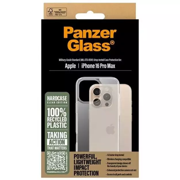 PanzerGlass HardCase iPhone 16 Pro Max 6.9&quot  Clear/Transparent 1290 3