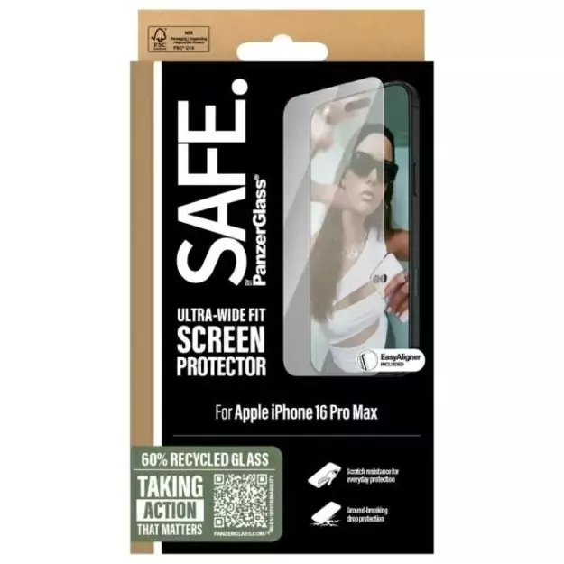 SAFE by PanzerGlass Ultra-Wide Fit Tempered Glass for iPhone 16 Pro Max 3
