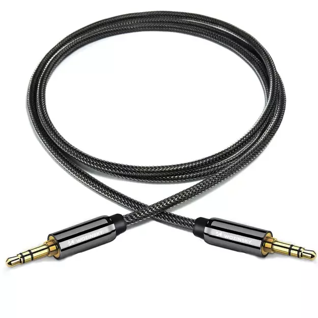 Wozinsky universal mini jack cable 2x AUX cable 2 m black 3