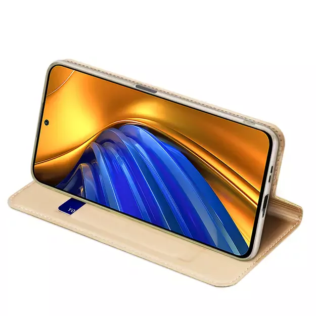 Dux Ducis Skin Pro Holster Cover Flip Cover for Xiaomi Poco F4 5G gold 25