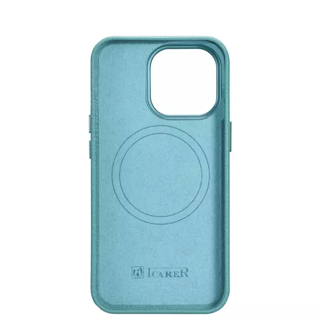 iCarer Litchi Premium Leather Case iPhone 14 Pro Magnetic Leather Case with MagSafe Green (WMI14220710-GN) 26