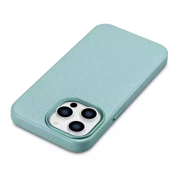 iCarer Litchi Premium Leather Case iPhone 14 Pro Magnetic Leather Case with MagSafe Green (WMI14220710-GN) 34
