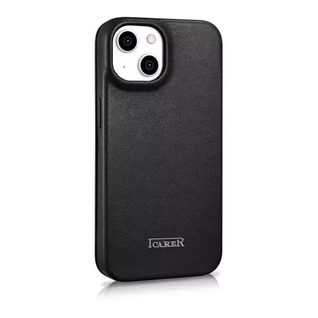 iCarer CE Premium Leather Folio Case iPhone 14 Plus Magnetic Flip Leather Folio Case MagSafe black (WMI14220715-BK) 52
