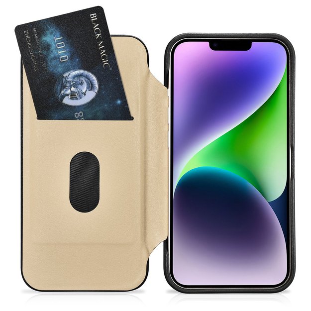 iCarer CE Premium Leather Folio Case iPhone 14 Plus Magnetic Flip Leather Folio Case MagSafe black (WMI14220715-BK) 39