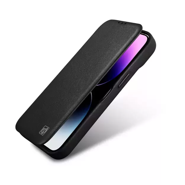 iCarer CE Premium Leather Folio Case iPhone 14 Plus Magnetic Flip Leather Folio Case MagSafe black (WMI14220715-BK) 53