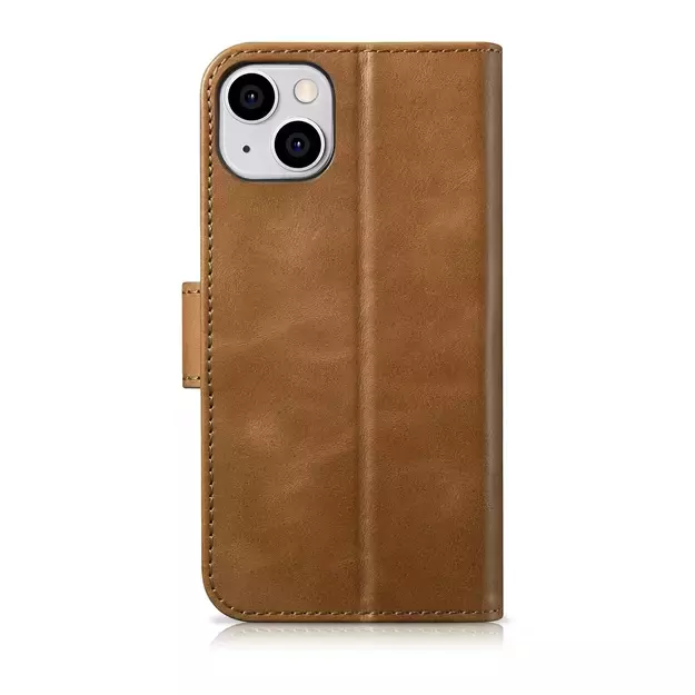 iCarer Oil Wax Wallet Case 2in1 Cover iPhone 14 Plus Anti-RFID Leather Flip Case Brown (WMI14220723-TN) 20