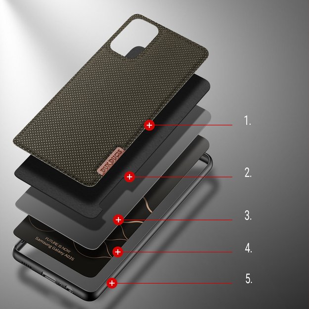Dux Ducis Fino case covered with nylon material for Samsung Galaxy A03s green 11
