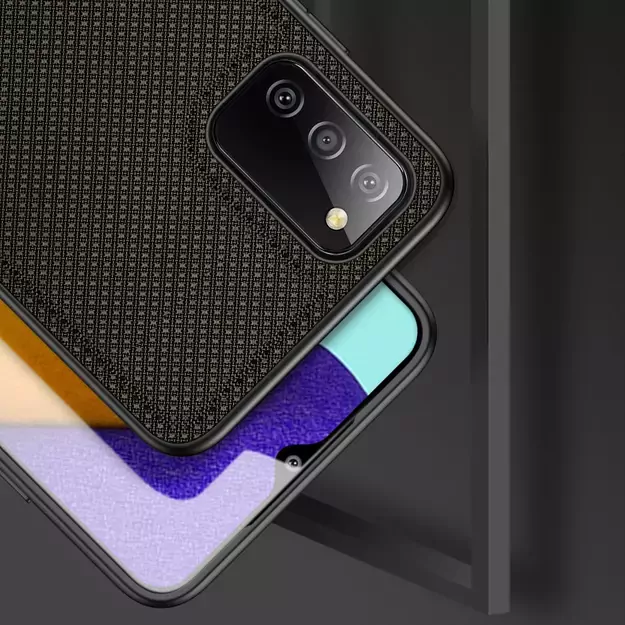 Dux Ducis Fino case covered with nylon material for Samsung Galaxy A03s green 3