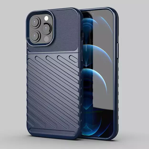 Thunder Case Flexible Tough Rugged Cover TPU Case for iPhone 13 Pro Max blue 2