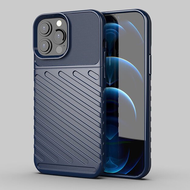 Thunder Case Flexible Tough Rugged Cover TPU Case for iPhone 13 Pro Max blue 16