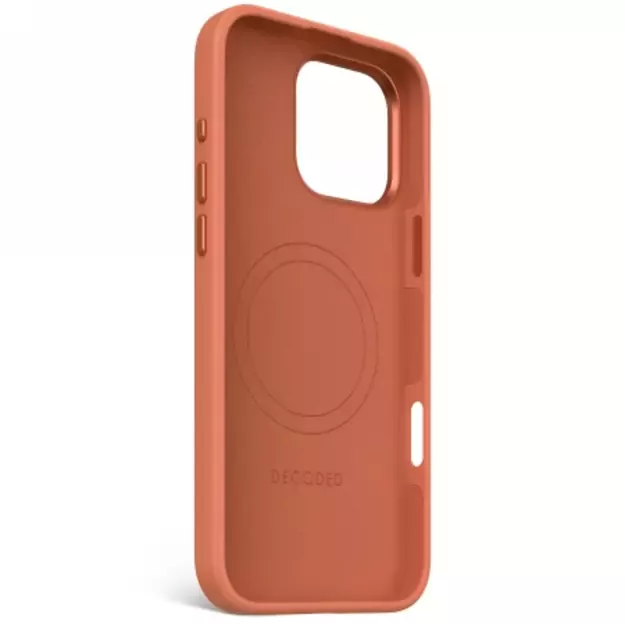 Decoded AntiMicrobial Silicone Backcover with MagSafe for iPhone 16 Pro Max - Orange 2