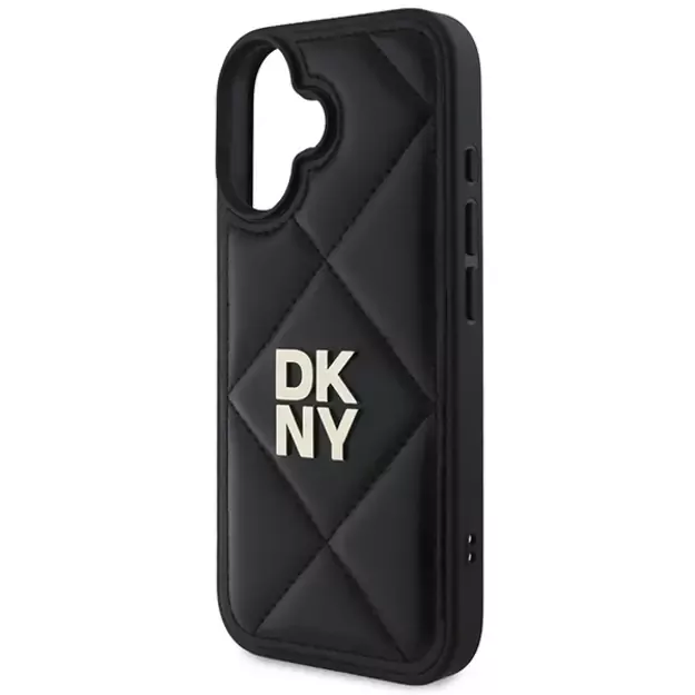 DKNY Quilted Stack Logo iPhone 16 Case - Black 5