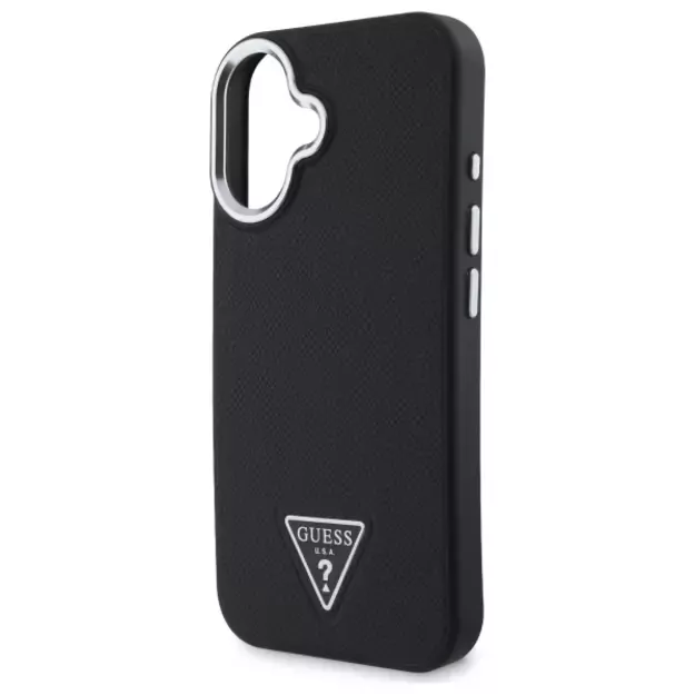 Guess Grained Triangle MagSafe case for iPhone 16 - black 5