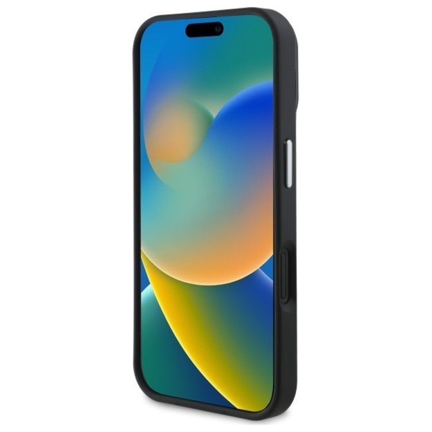 Guess Grained Triangle MagSafe case for iPhone 16 - black 1