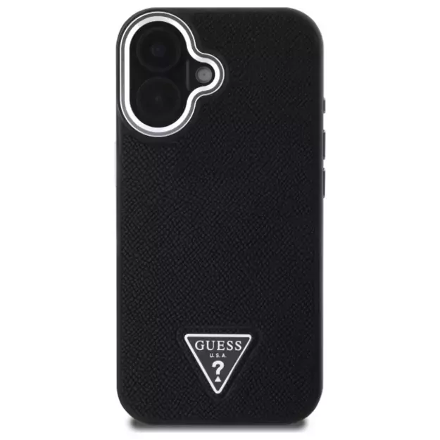 Guess Grained Triangle MagSafe case for iPhone 16 - black 3