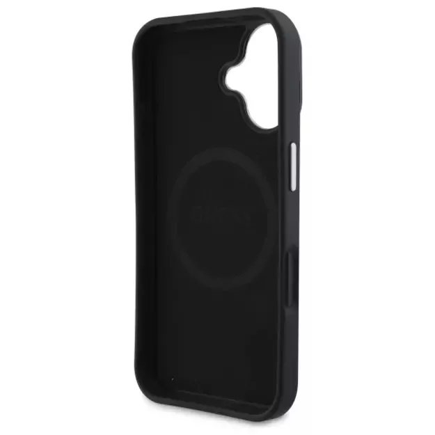 Guess Grained Triangle MagSafe case for iPhone 16 - black 6