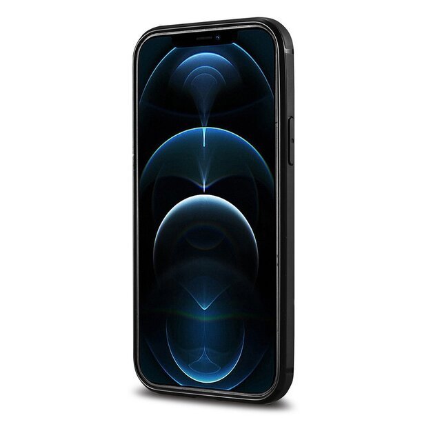 iCarer Leather Oil Wax case covered with natural leather for iPhone 12 Pro Max black (ALI1206-BK) 16