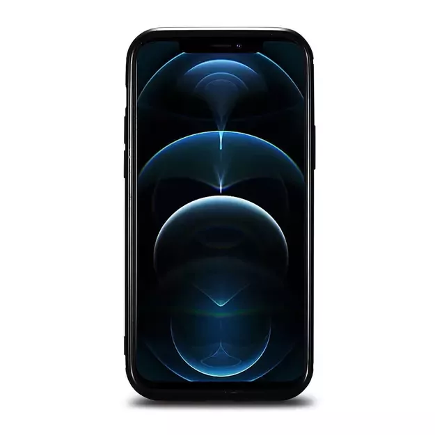 iCarer Leather Oil Wax case covered with natural leather for iPhone 12 Pro Max black (ALI1206-BK) 4