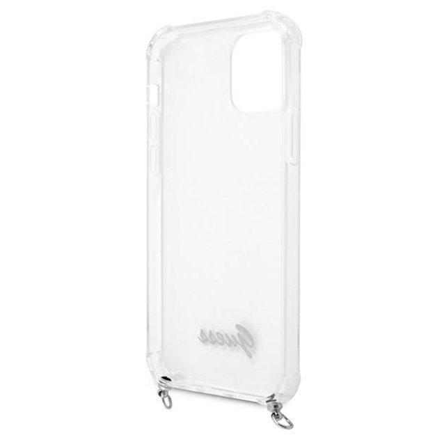 Guess GUHCP12MKC4GSSI iPhone 12/12 Pro 6.1&quot  Transparent hardcase 4G Silver Chain 13