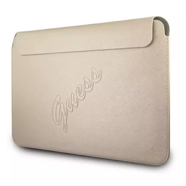 Guess Saffiano Script case for a 13&quot  laptop - gold 1