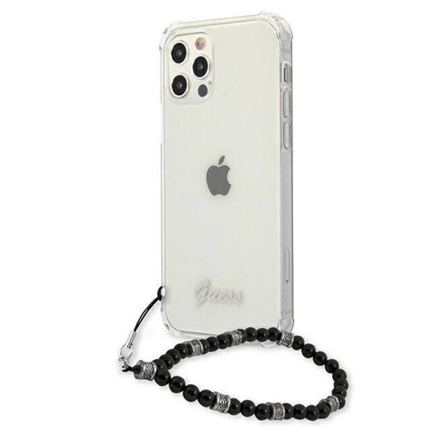 Guess GUHCP12MKPSBK iPhone 12/12 Pro 6.1&quot  Transparent hardcase Black Pearl 1