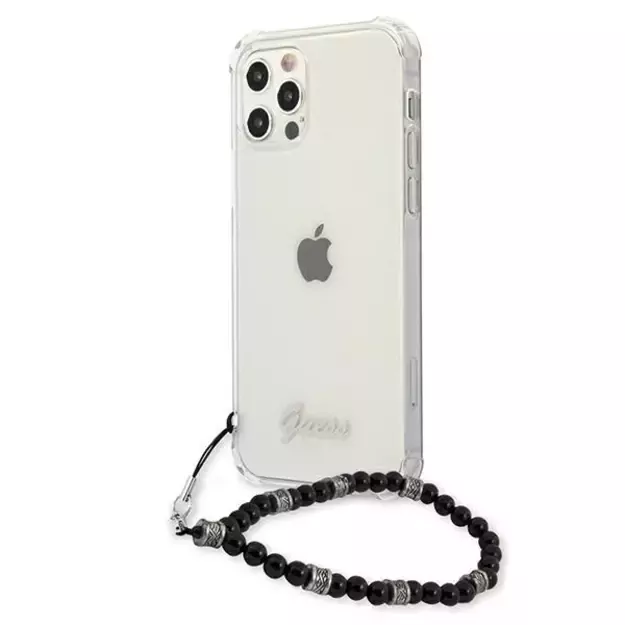 Guess GUHCP12MKPSBK iPhone 12/12 Pro 6.1&quot  Transparent hardcase Black Pearl 8