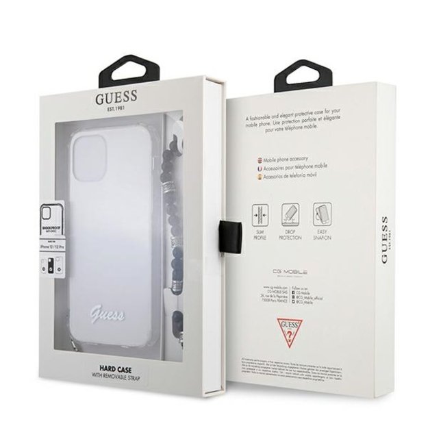 Guess GUHCP12MKPSBK iPhone 12/12 Pro 6.1&quot  Transparent hardcase Black Pearl 7