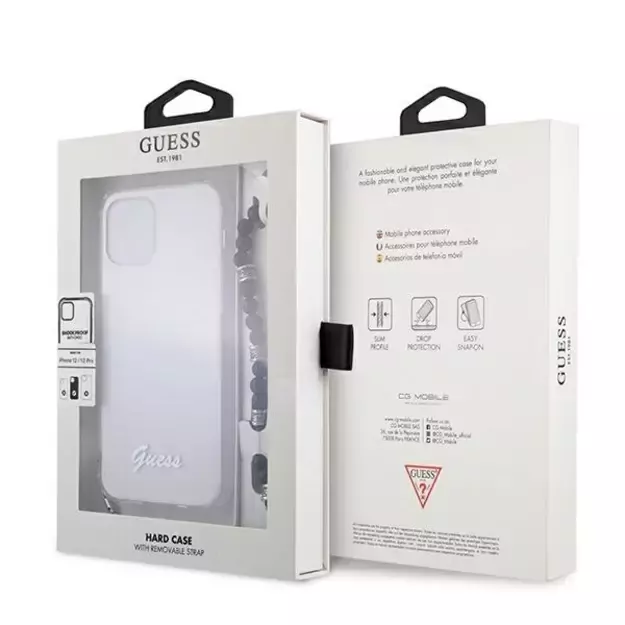 Guess GUHCP12MKPSBK iPhone 12/12 Pro 6.1&quot  Transparent hardcase Black Pearl 14