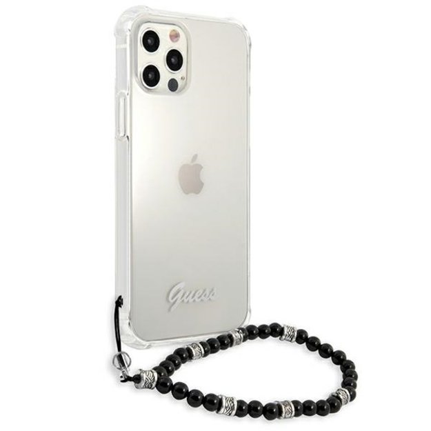 Guess GUHCP12MKPSBK iPhone 12/12 Pro 6.1&quot  Transparent hardcase Black Pearl 3