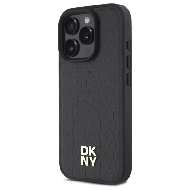 DKNY Repeat Pattern Stack Logo MagSafe iPhone 16 Pro Case - Black 1