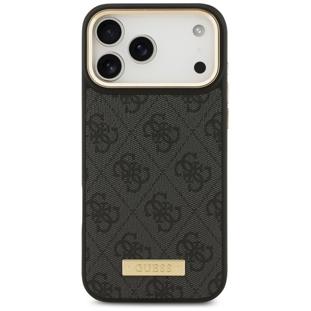 Guess 4G Logo Plate MagSafe Case for iPhone 17 Pro Max - Black 2