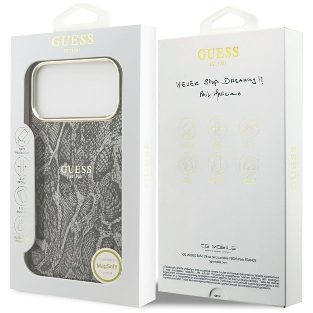 Guess Python Pattern MagSafe Case for iPhone 17 Pro Max - Black 7