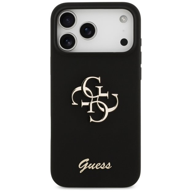 Guess Silicone Big 4G Script Case for iPhone 17 Pro Max - Black 2