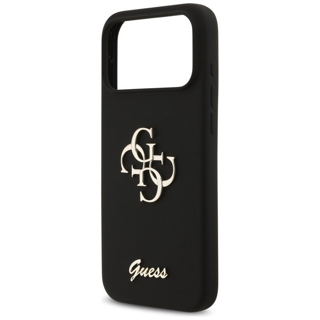 Guess Silicone Big 4G Script Case for iPhone 17 Pro Max - Black 5