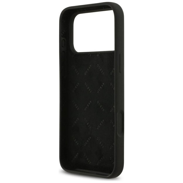 Guess Silicone Big 4G Script Case for iPhone 17 Pro Max - Black 6