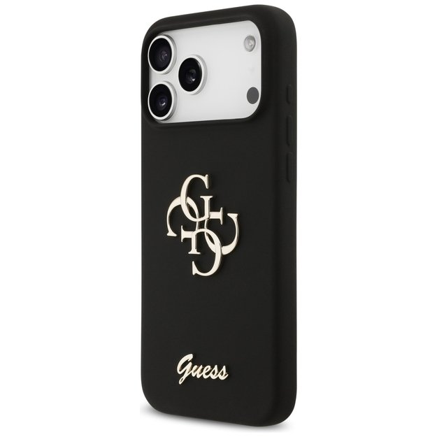 Guess Silicone Big 4G Script Case for iPhone 17 Pro Max - Black 1