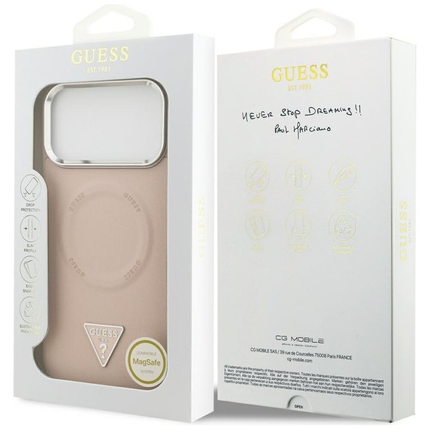 Guess Triangle Logo MagSafe Case for iPhone 17 Pro Max - Pink 7