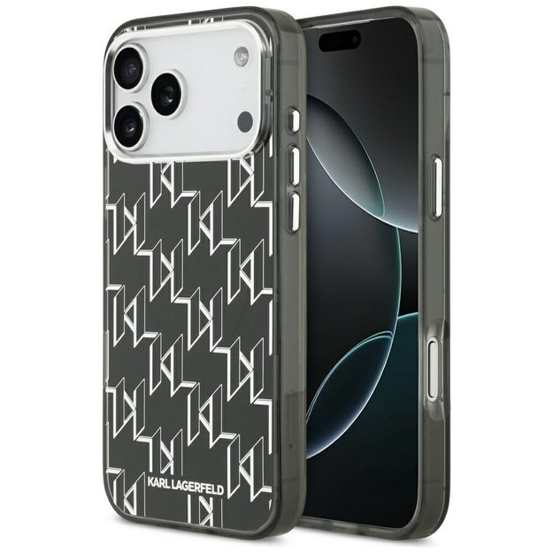 Karl Lagerfeld IML KL Monogram MagSafe Case for iPhone 17 Pro Max - Black