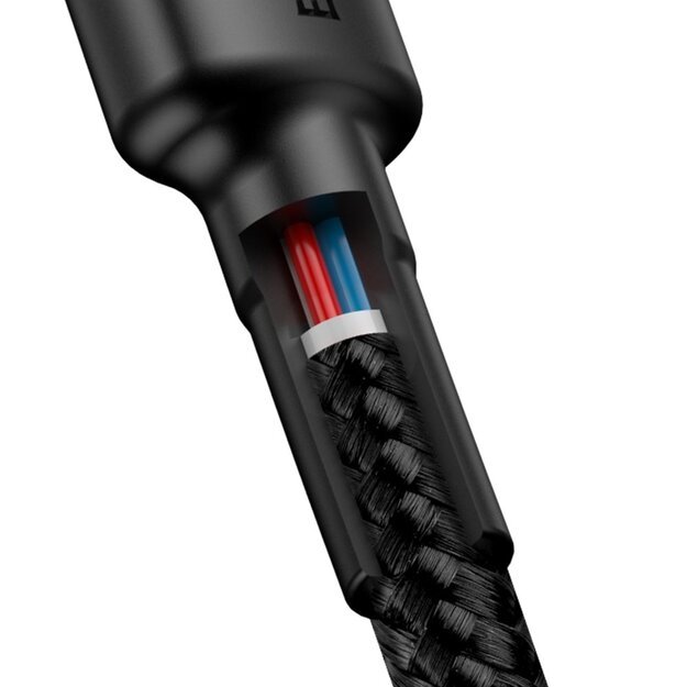 Baseus CATKLF-G91 USB-C - USB-C PD QC cable 60W 3A 480Mb/s 1m - black and red 2