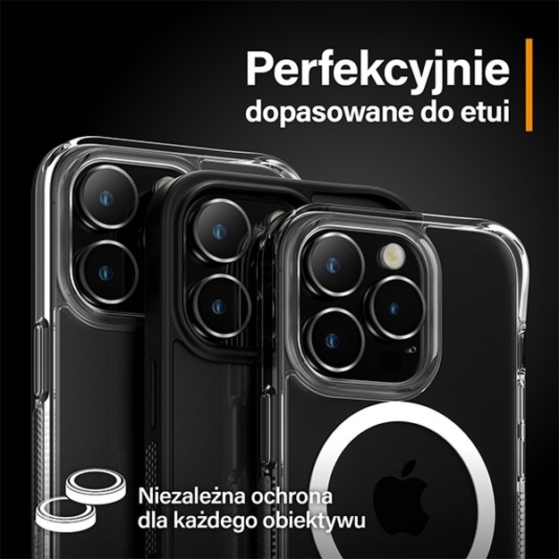 PanzerGlass Hoops Camera Protection for iPhone 15 Pro / 15 Pro Max - with Black Frame 4