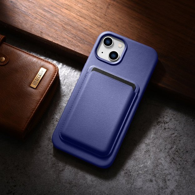 iCarer Case Leather Cover Genuine Leather iPhone 14 Plus Light Purple (MagSafe Compatible) 23