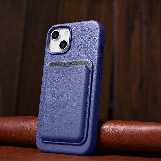 iCarer Case Leather Cover Genuine Leather iPhone 14 Plus Light Purple (MagSafe Compatible) 20