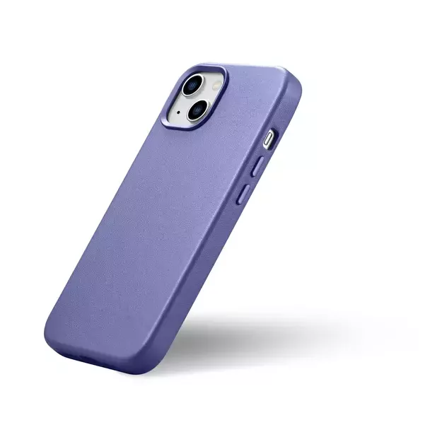 iCarer Case Leather Cover Genuine Leather iPhone 14 Plus Light Purple (MagSafe Compatible) 42