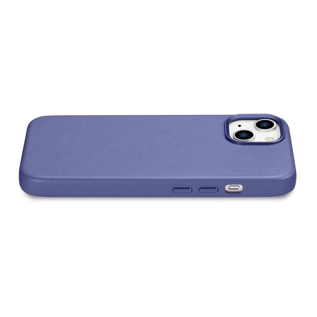 iCarer Case Leather Cover Genuine Leather iPhone 14 Plus Light Purple (MagSafe Compatible) 15