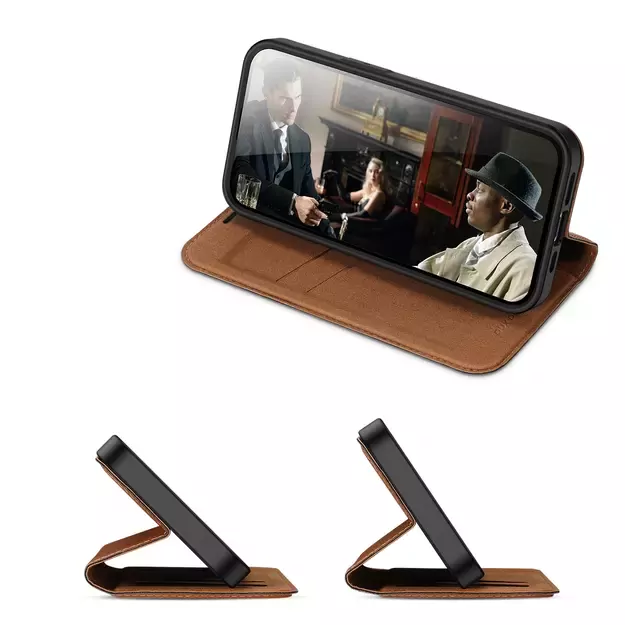 Dux Ducis Skin X2 case for iPhone 14 Pro Max case with magnetic flap brown 24