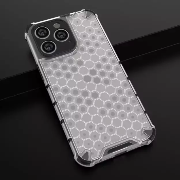 Honeycomb case for iPhone 14 Pro armored hybrid cover black 18