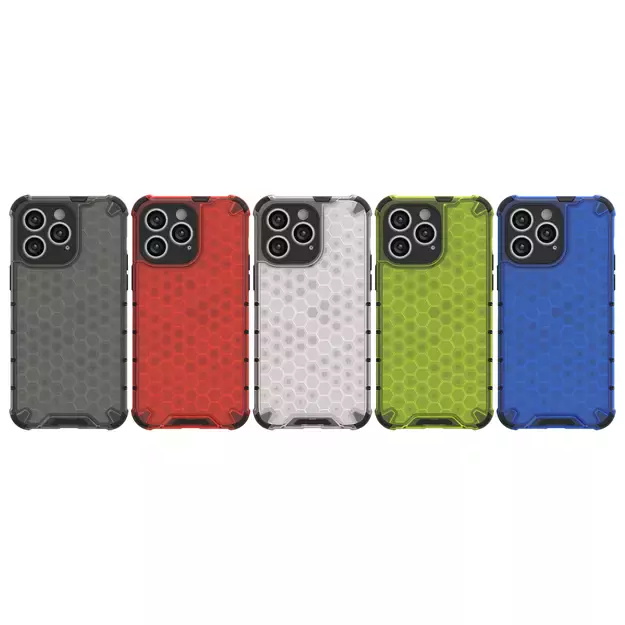Honeycomb case for iPhone 14 Pro armored hybrid cover black 17