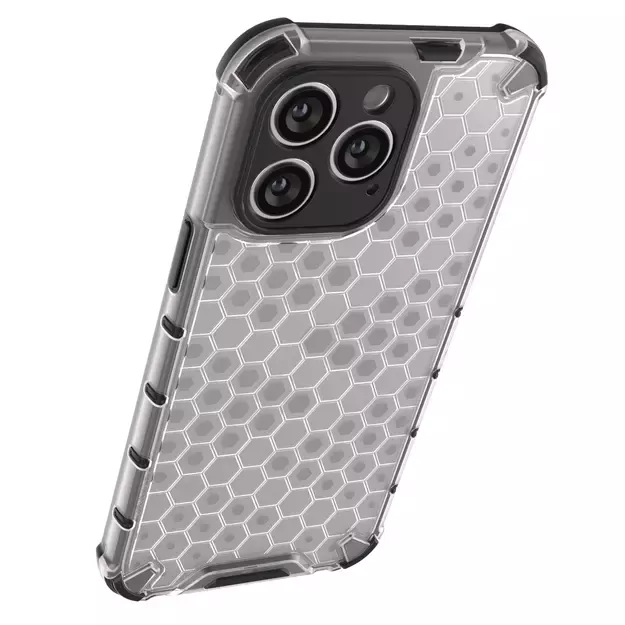 Honeycomb case for iPhone 14 Pro armored hybrid cover black 14