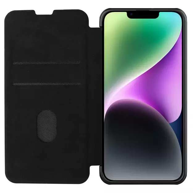 Nillkin Qin Leather Pro Case iPhone 14 Plus Camera Cover Holster Cover Flip Case Black 12